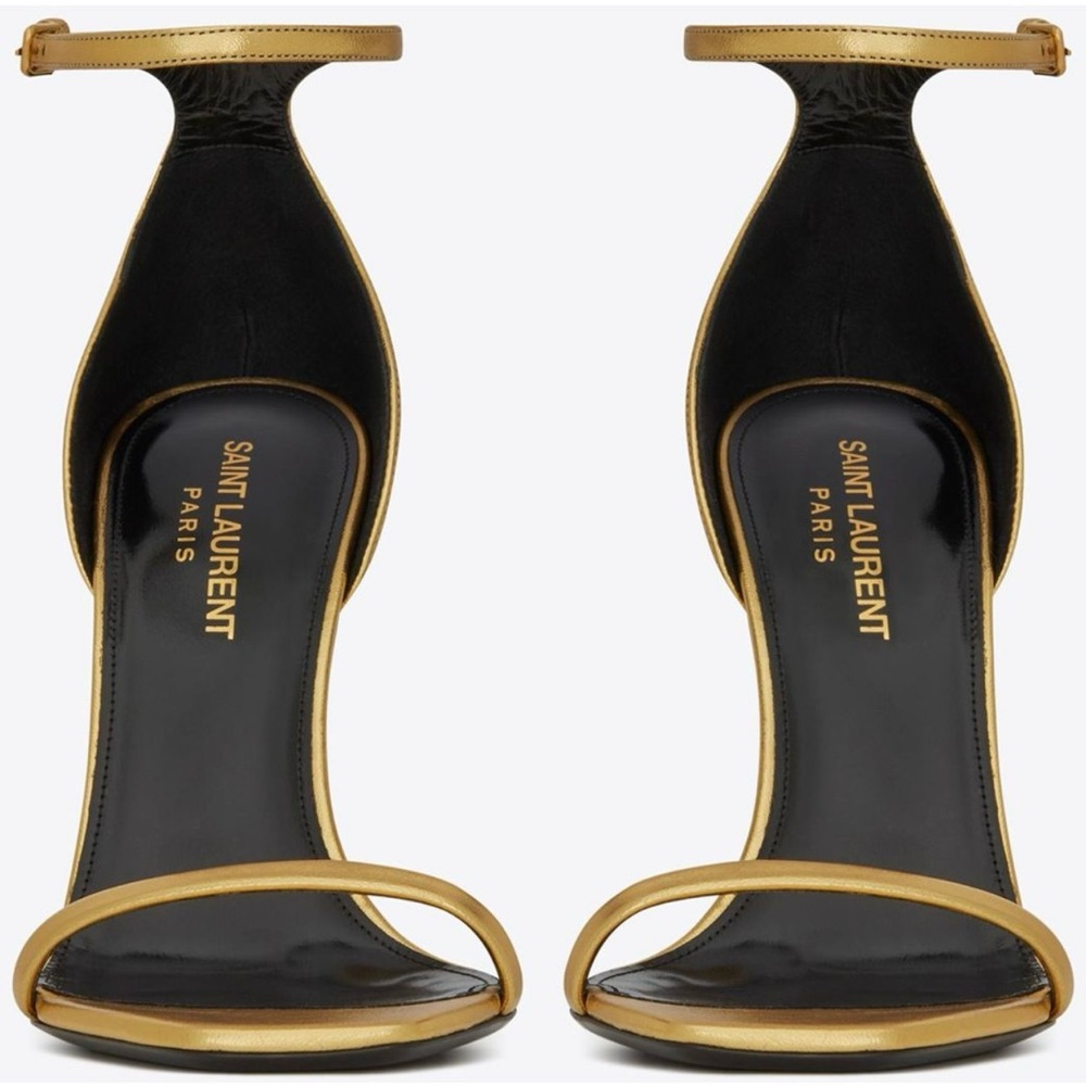YSL Saint Laurent OPYUM GOLD Heels. Size 39 - Picture 4 of 14